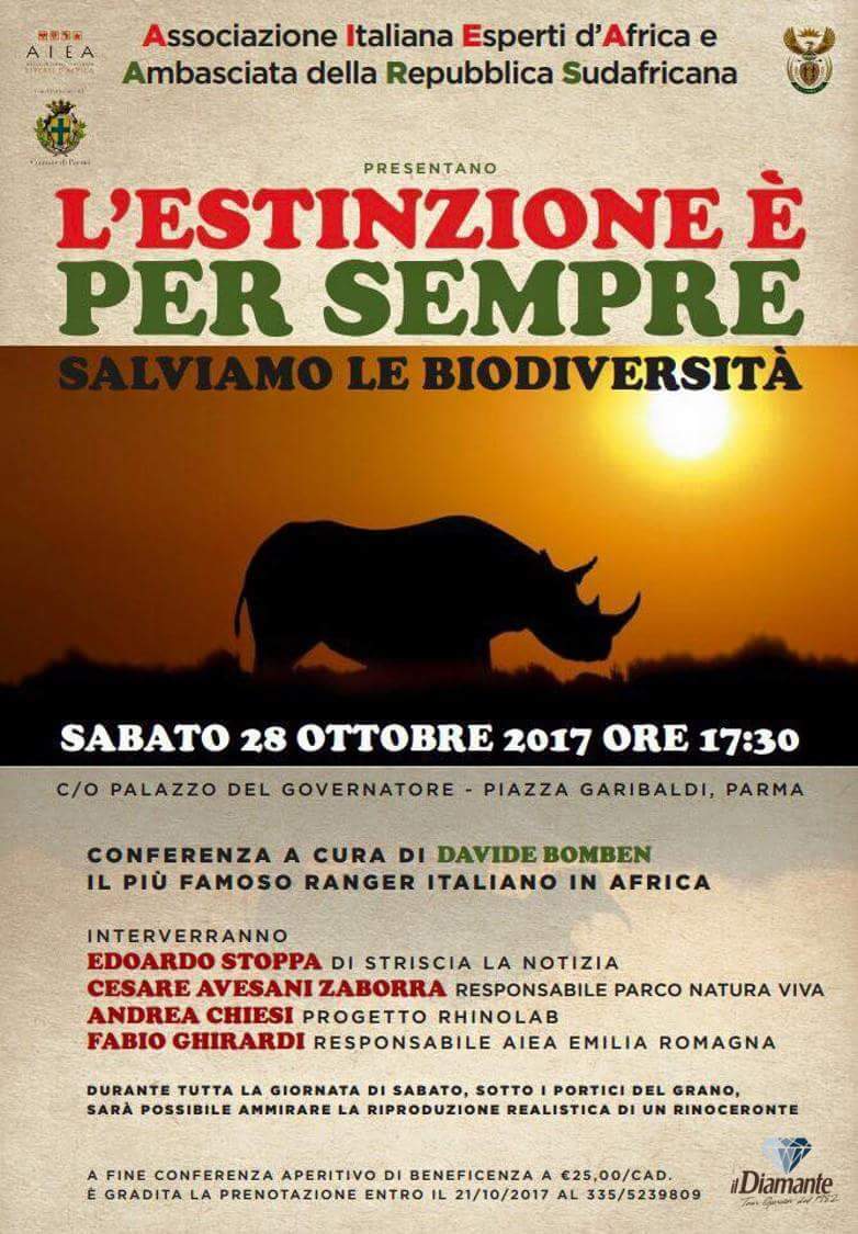 “Rhino Road Run, L’estinzione è per sempre”: sotto ai Portici del Grano il 28 ottobre per parlare di salvaguardia delle specie