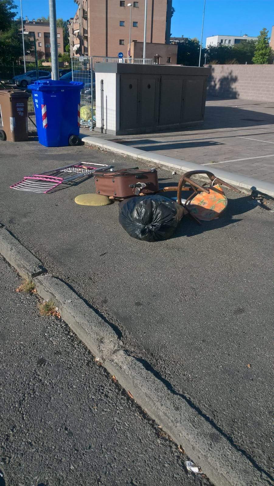 Davanti al Lidl…. un’isola di rudo – FOTO