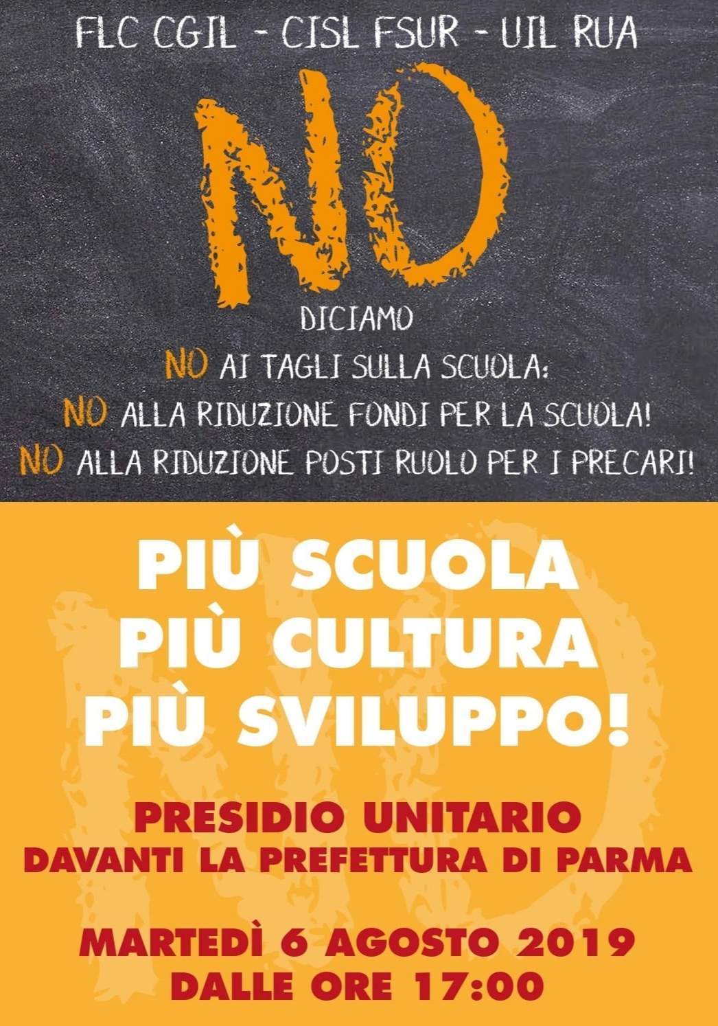 Scuola: il Decreto preannunciato dal Ministro riguardante “Misure urgenti per i precari” ancora bloccato. 6 agosto, presidio in Prefettura