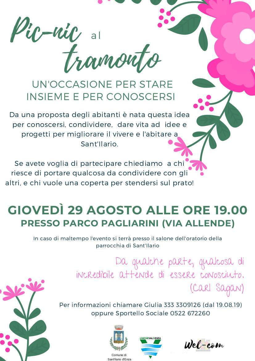 Sant’Ilario – Picnic al tramonto organizzato da WelCom
