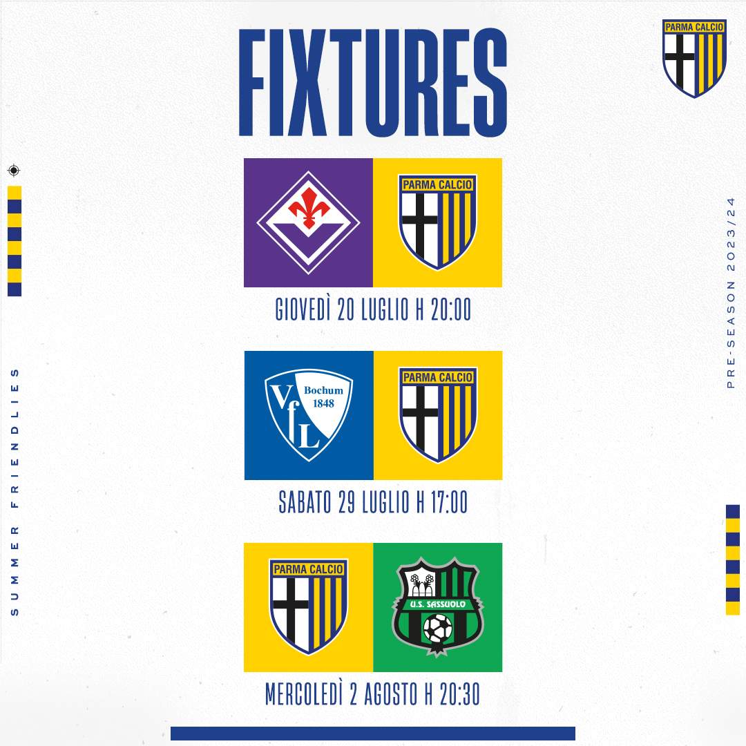 Parma, estate di lusso. Amichevoli con Fiorentina Bochum e Sassuolo