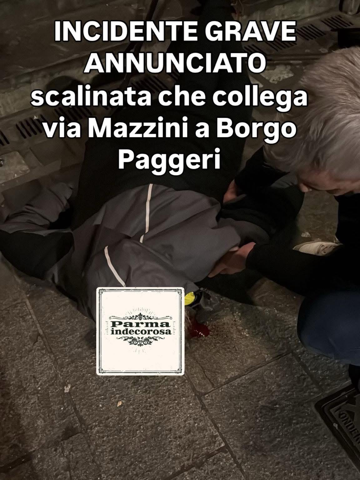 Ghiaia – Scalinata al buio e ghiaccio: un cittadino cade e si ferisce