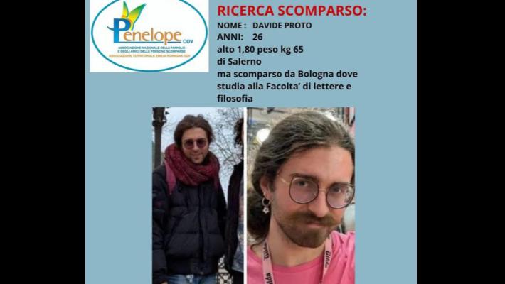 Scomparso studente di 26 anni: l’appello per ritrovare Davide Proto