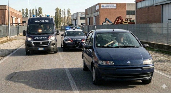 Far West in auto – Senza patente scappa per 10 km con un’ascia in auto. Denunciato