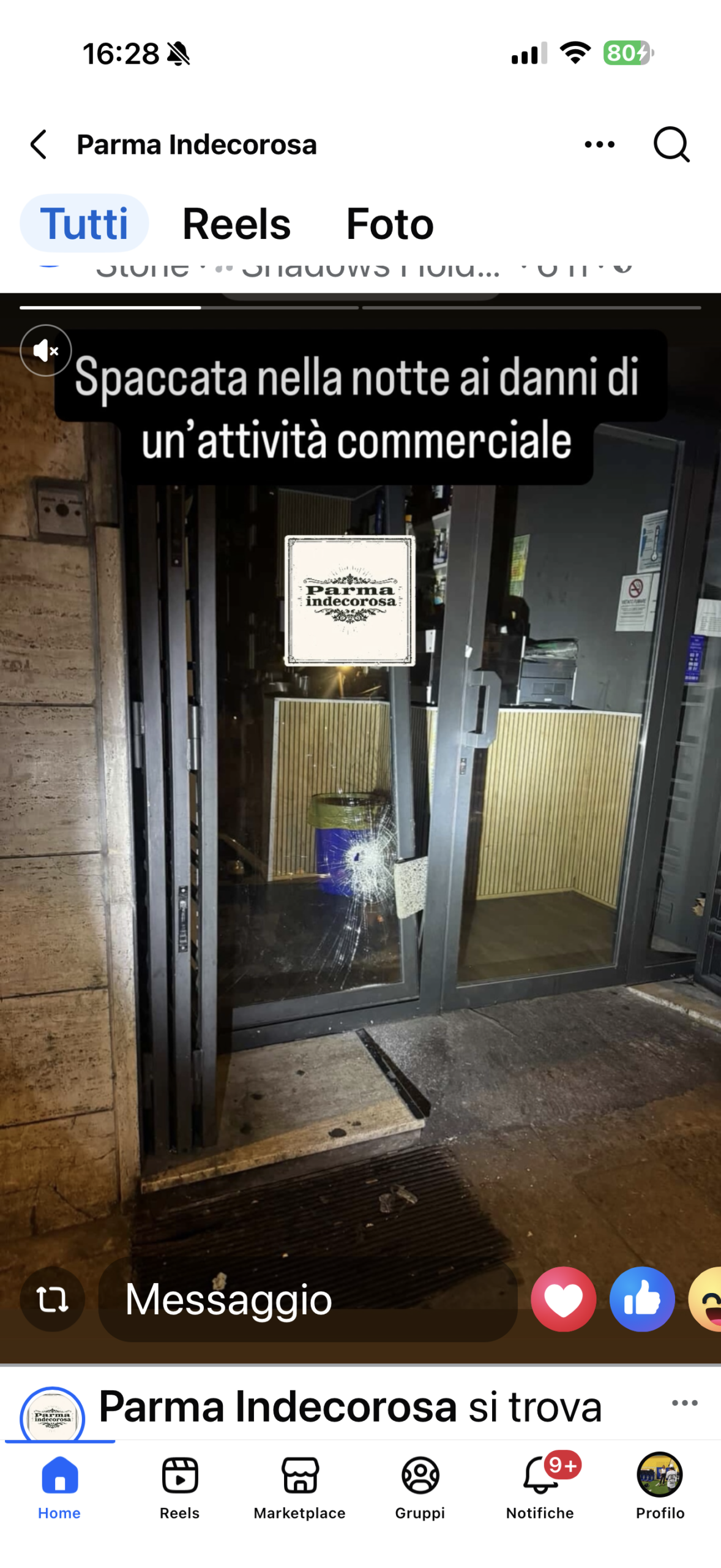 Via Gramsci, terzo tentativo di spaccata con mattone