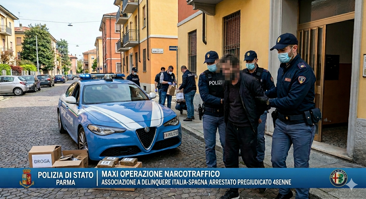 Narcotraffico tra Italia e Spagna: arrestato a Parma pluripregiudicato 48enne