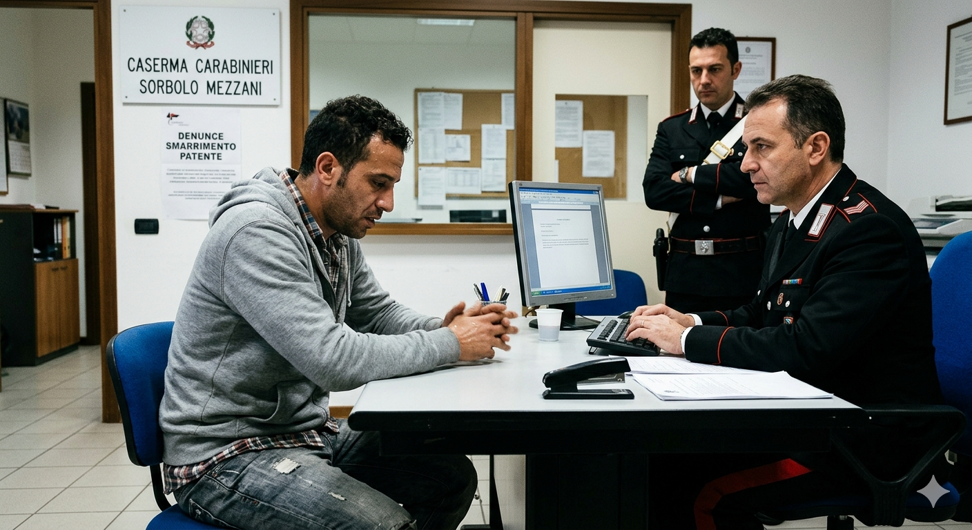 Tradito dall’ansia in caserma: denuncia la perdita della patente, ma gliel’avevano ritirata all’estero