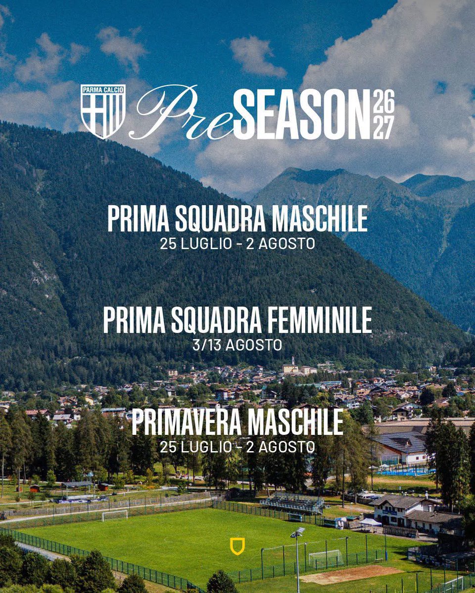 Parma, via al ritiro il 15 Luglio. Il 9 Agosto amichevole con la Samp