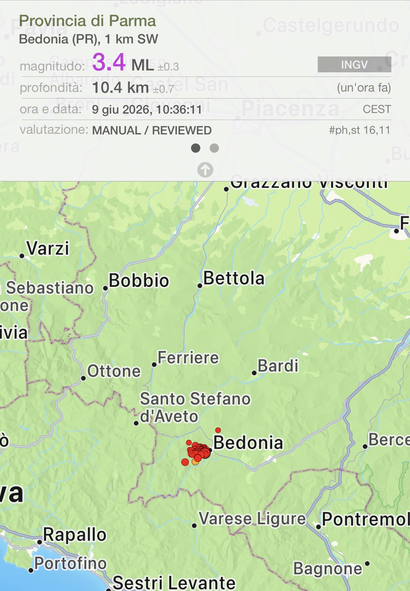 Sciame sismico in Val Taro: a Bedonia scuola evacuata, la gente dorme in auto