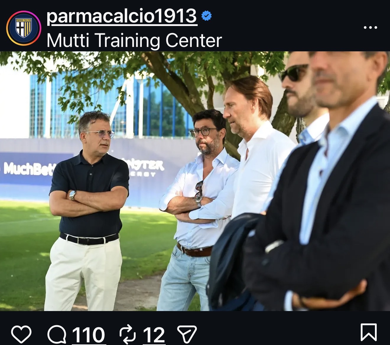 Parma, allenamento sotto gli occhi di Andrea Agnelli
