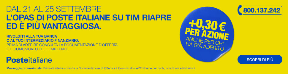 Poste Italiane — OPAS su TIM