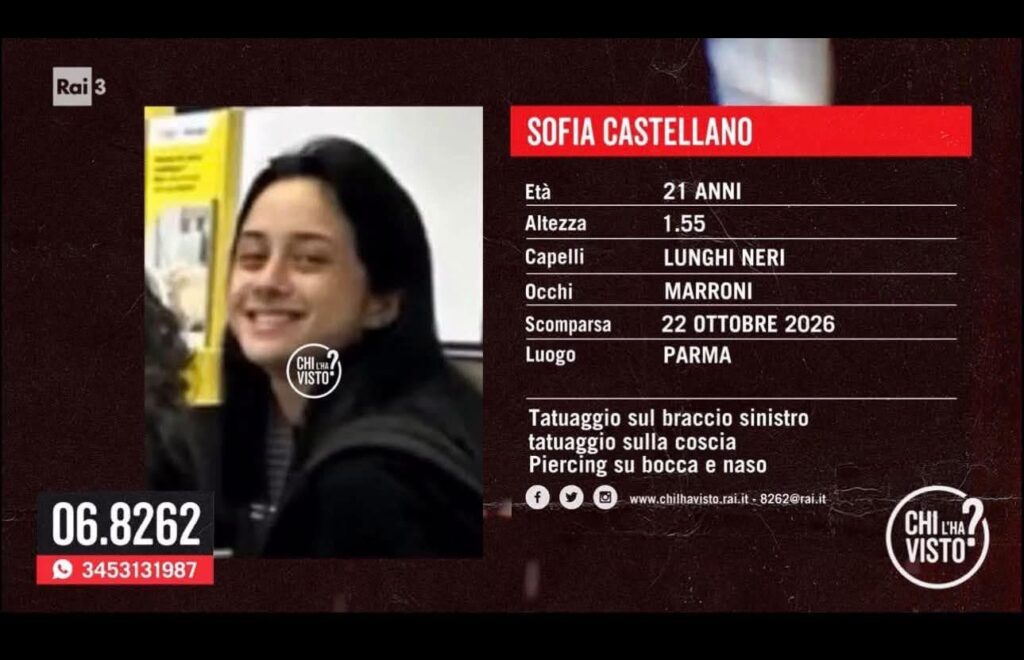 Chi l’ha vista? Scomparsa da Parma Sofia